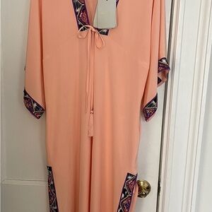 Emilio Pucci Peach Dress with Purple and Black Trim